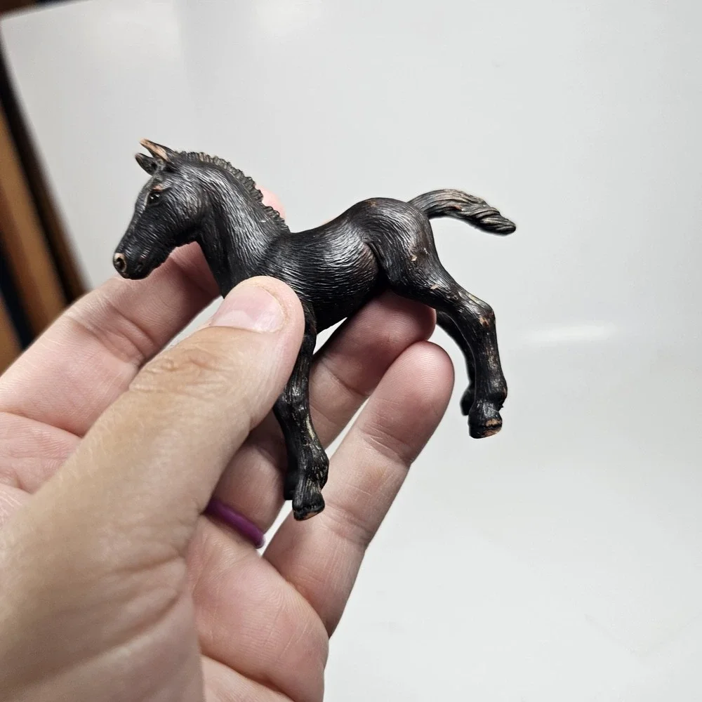 2006 Schleich Black/Brown Foal Pony Horse, 3